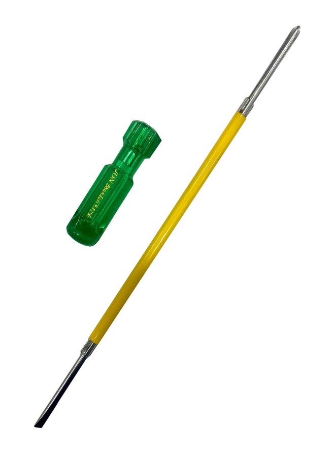 Jon Bhandari Tools Insulated Magnetic Two-in-One Screwdriver | Slotted & Phillips Head (6 x 250mm) | Heavy Duty, Shockproof Handle for Home & Electrical Use, 1 Pc,Multicolor - Image 2